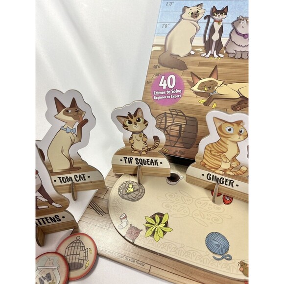 Cat Crimes "Who's to Blame Logic Game" by Think Fun Board Game Complete - Picture 9 of 12